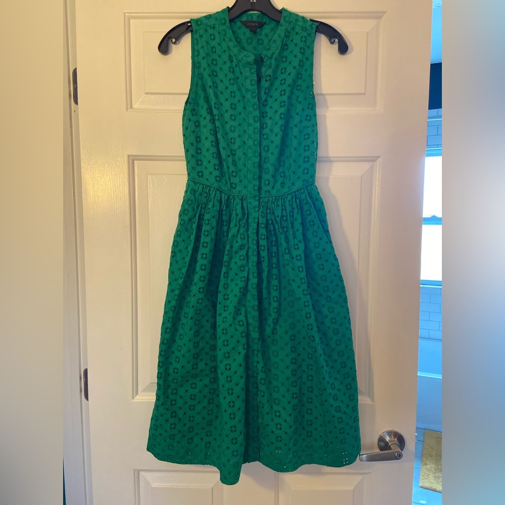 Eyelet button down dress